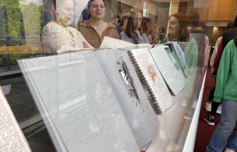 Books on display